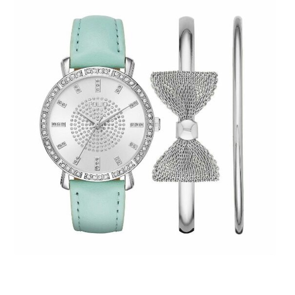 ❌SOLD❌Folio Women's Watch & Bow Bangle Bracelet