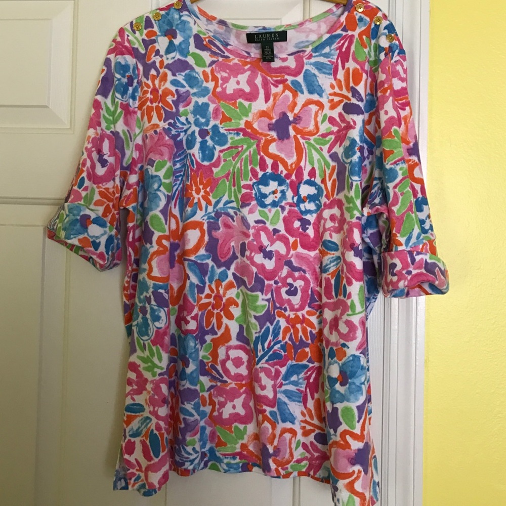 Plus Size Ralph Lauren Floral Top