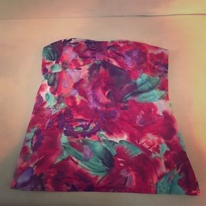Loft Floral Strapless Top