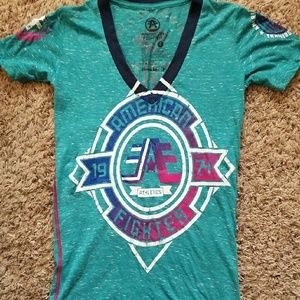 Turquoise American Fighter top.