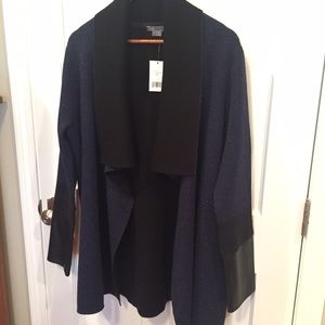 Vince Sweater with Leather Sleeves