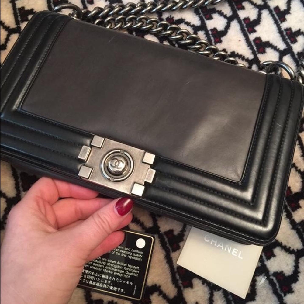 Sold! Chanel boy bag ruthenium hardware