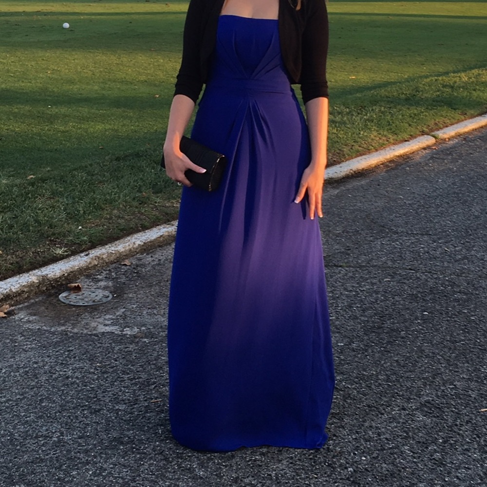 BCBG Maxazria Long Navy Blue Dress Size 4