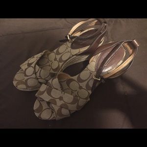 COACH WEDGE SANDALS