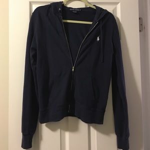 Ralph Lauren navy zip up hoodie