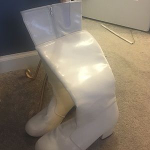 White Marching Band Boots