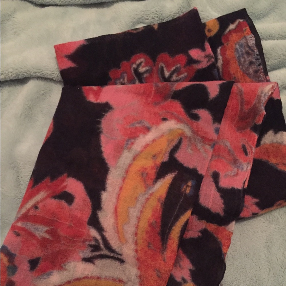 J. Jill Wool Floral Scarf NWT