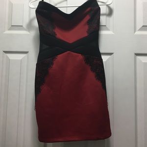 Red and black lace dress by 2b S. Brand new w tag.