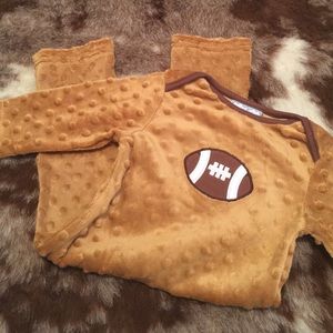 Minky Dot Football 🏈 onesie