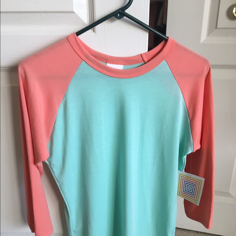 Lularoe NWT small Randy (aqua and coral)