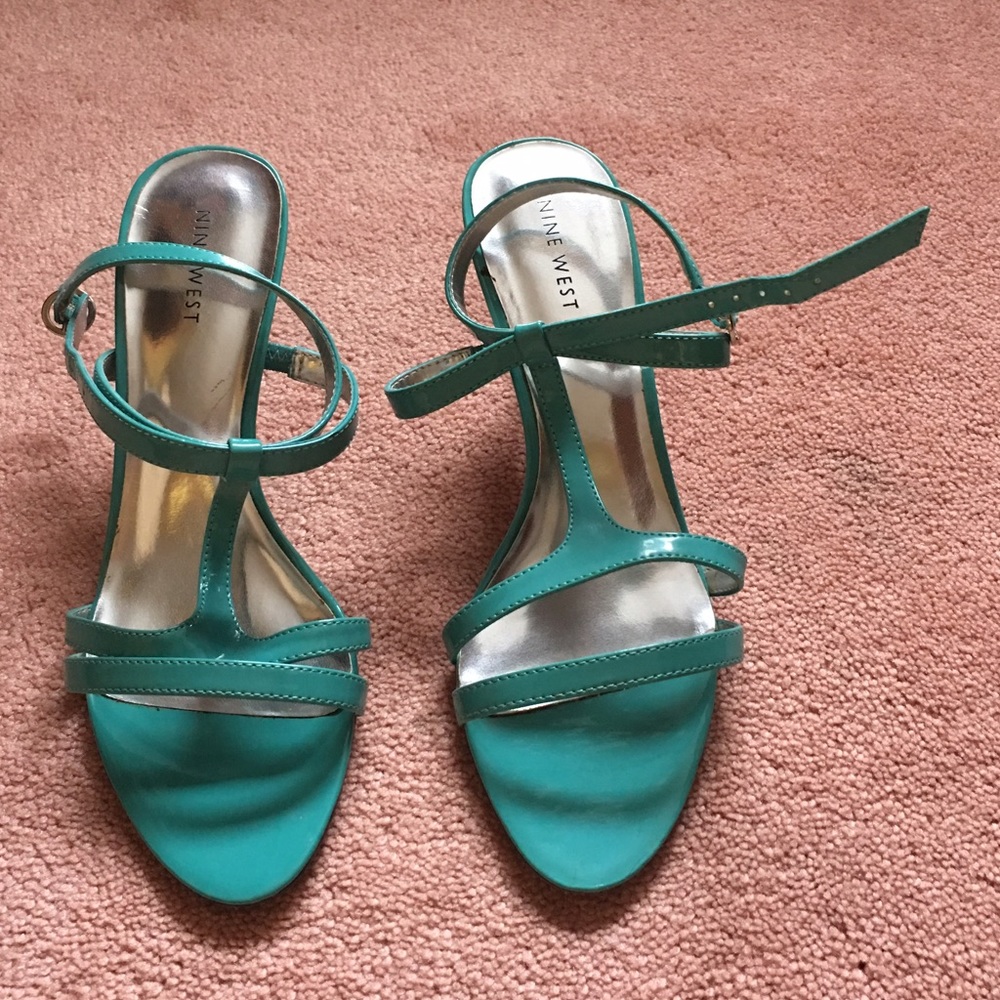 Teal Strappy Heals