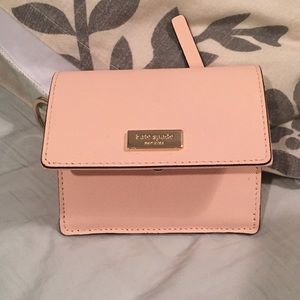 Kate Spade keychain wallet baby pink
