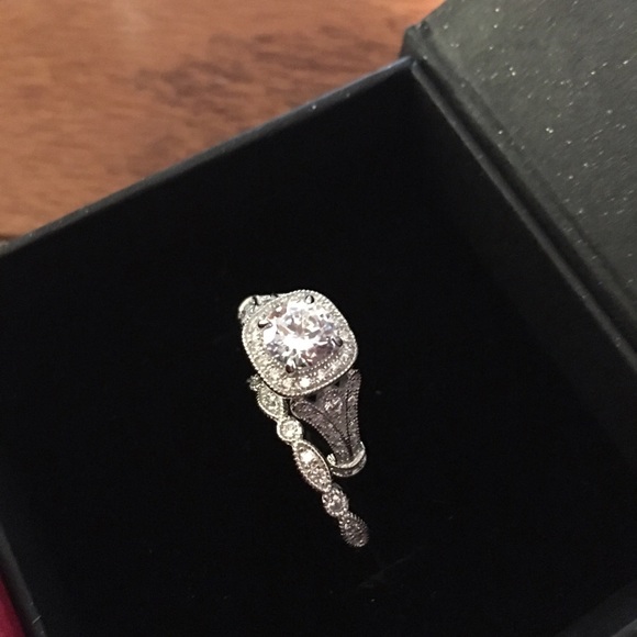 925 sterling silver engagement wedding ring set - Picture 2 of 4