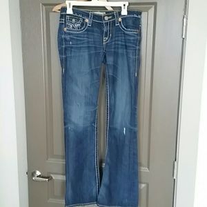 Big Star Liv jeans, 28R, 32.5 inch leg, distressed