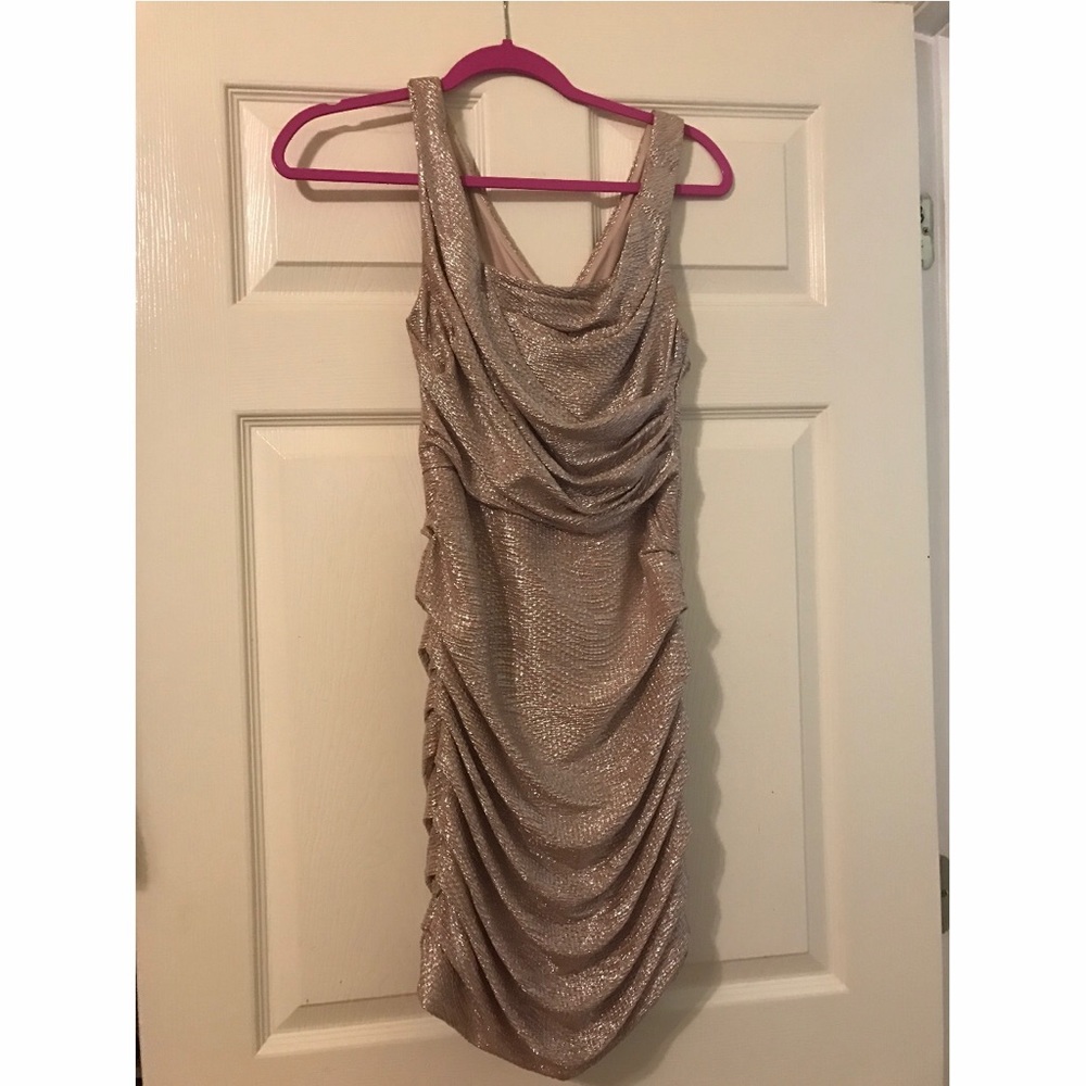 Express Tight Gold Dress