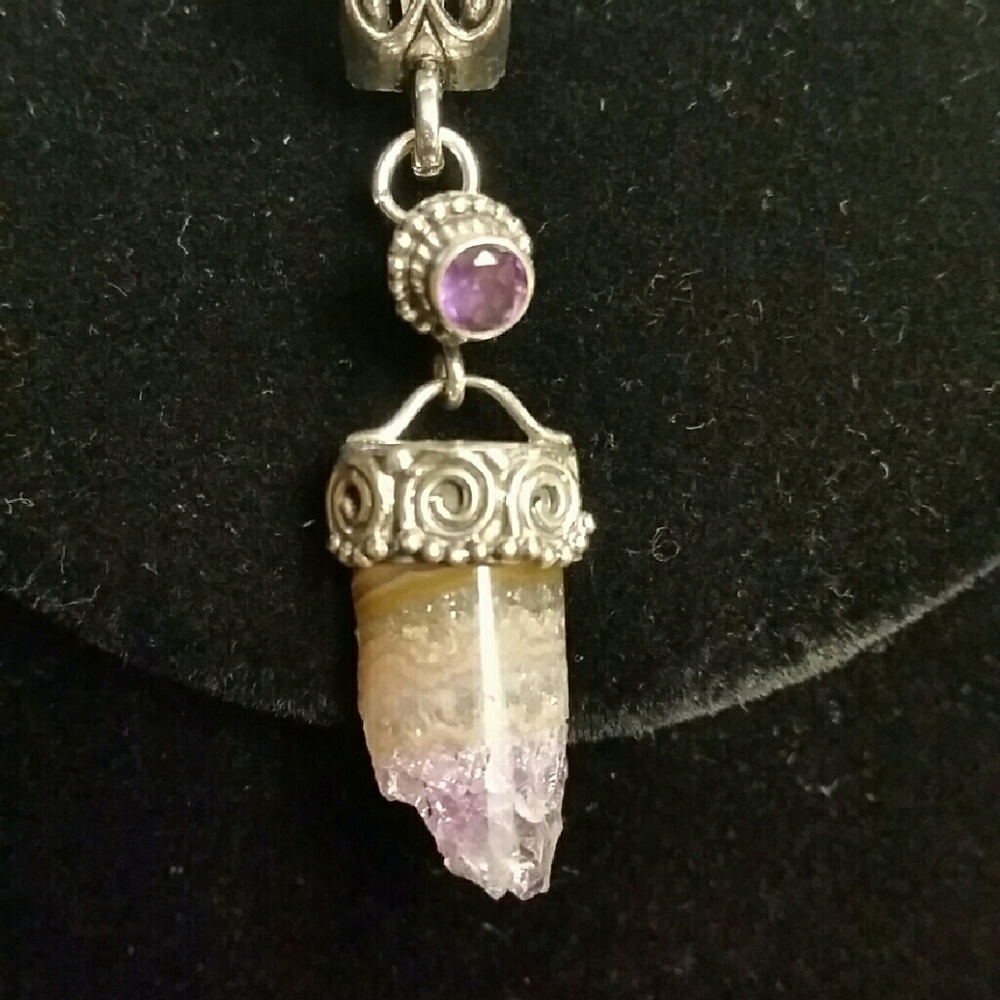 Sterling silver necklaces with semi precious stone