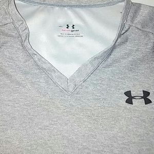 Under Armour Tops - Under Armour Womens M Gray V Neck Long Slv Shirt Under Armour Tops - Under Armour Womens M Gray V Neck Long Slv Shirt