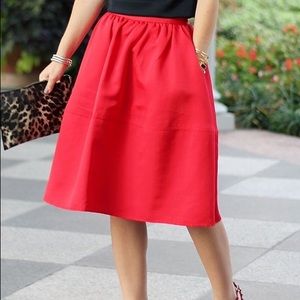 Red Express Midi Skirt