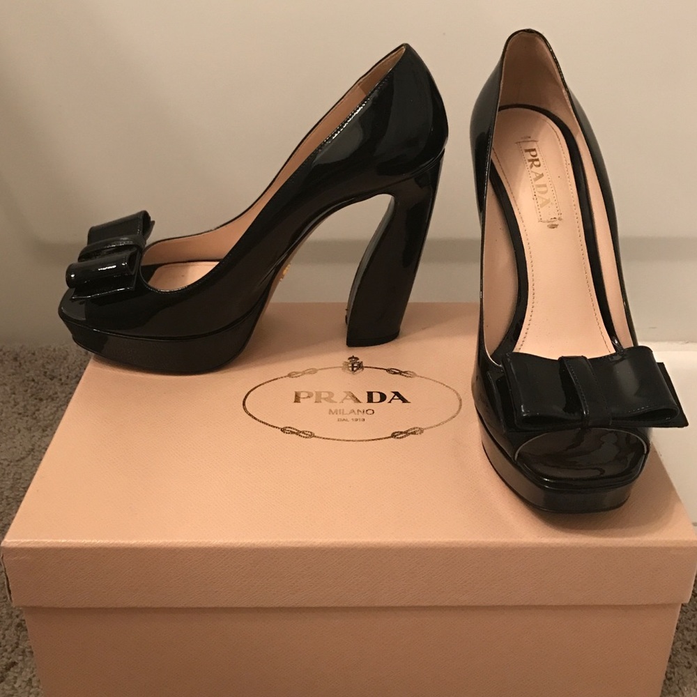 Prada patent leather pumps
