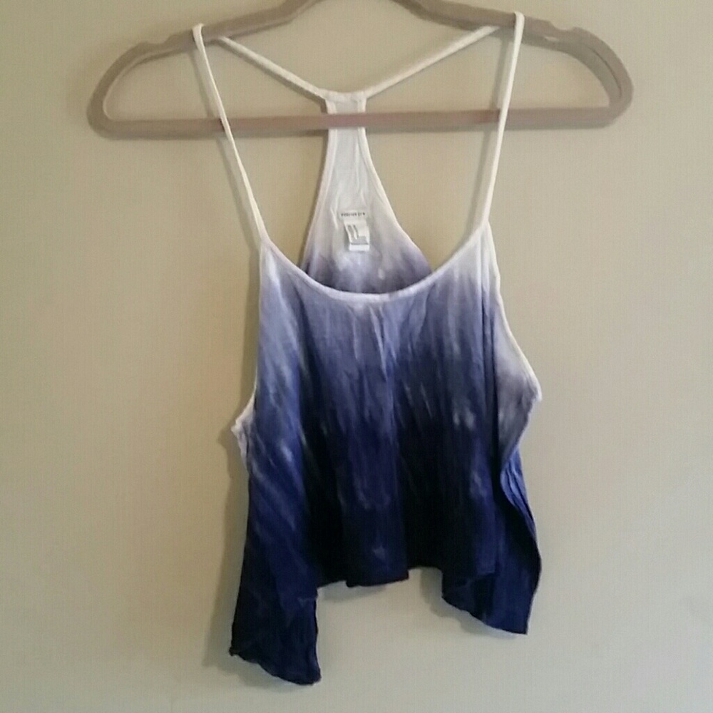 Tyedye Blue Fade crop top