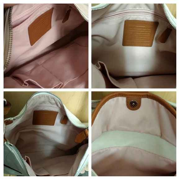 Brown and White Coach Bag - Picture 2 of 4