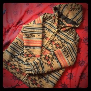 Womens Forever 21 Aztec print Hoodie Jacket
