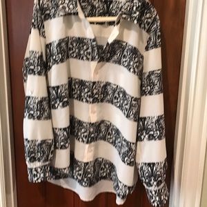 Black and white blouse