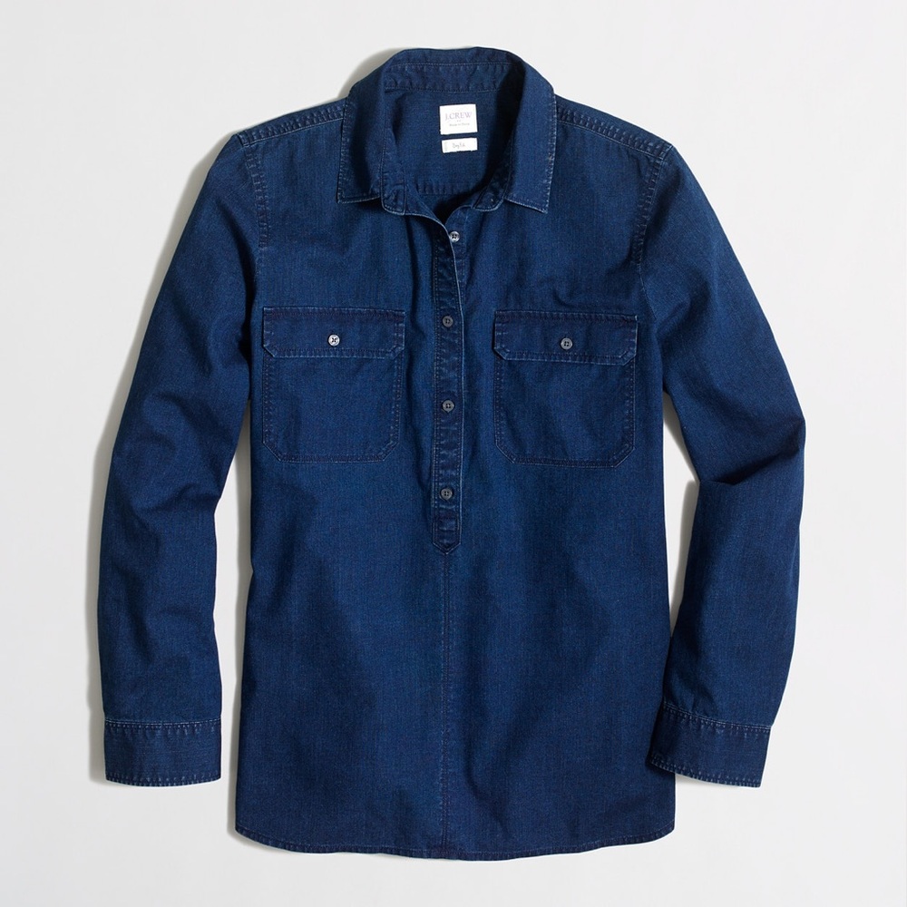 J Crew Chambray Shirt Pullover