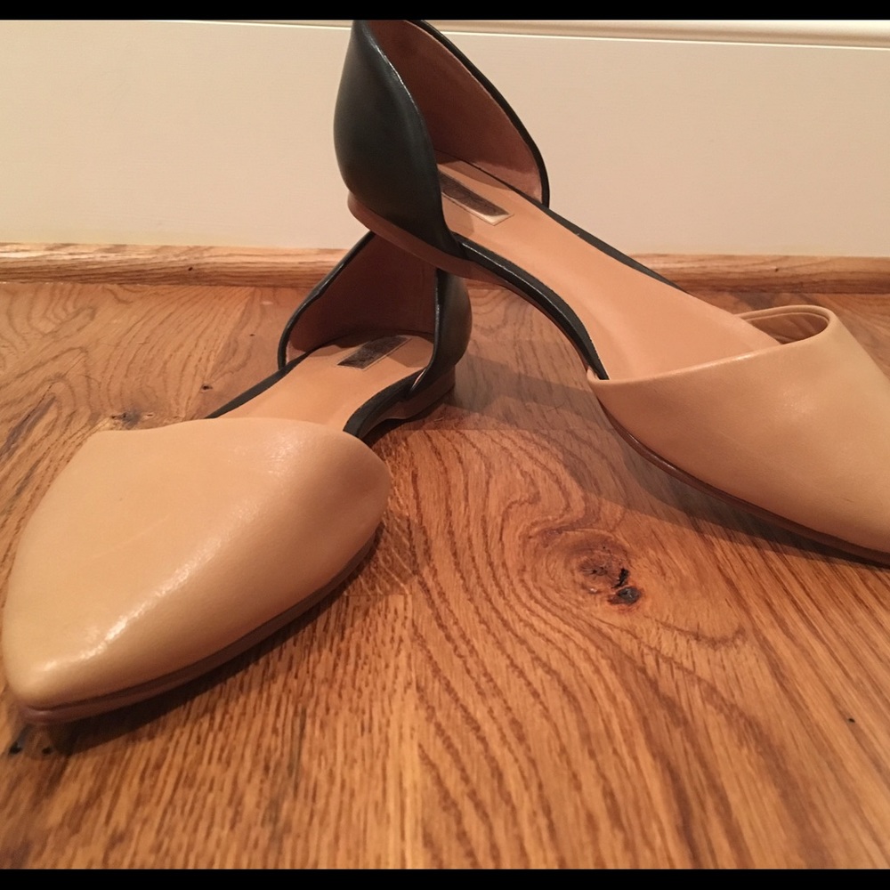 Tan & Black flats