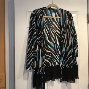 Black - white and blue trendy animal print