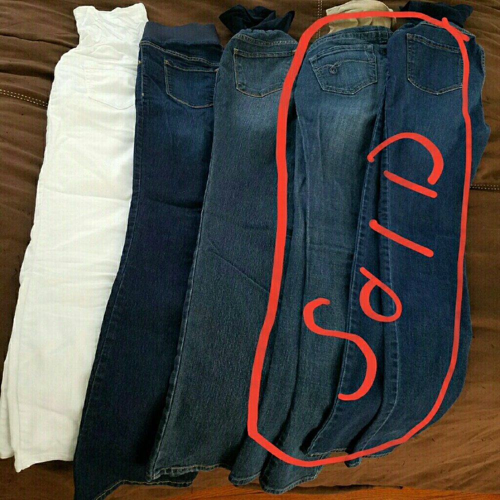3 pairs maternity pants.