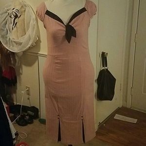 Rose pink wiggle dress