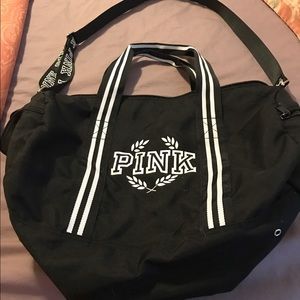 PINK black duffel bag