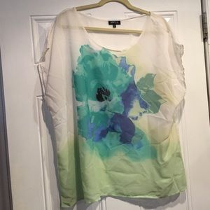 Sheer print top