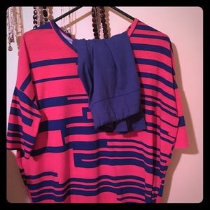 Lularoe XS Irma and royal blue OS leggings