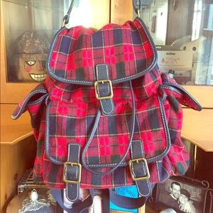 Red Plaid Backpack