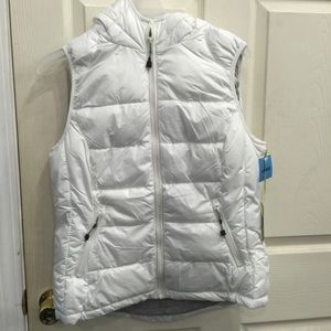 TANGERINE QUILTED ACTIVE PUFFER VEST IVORY (lg)