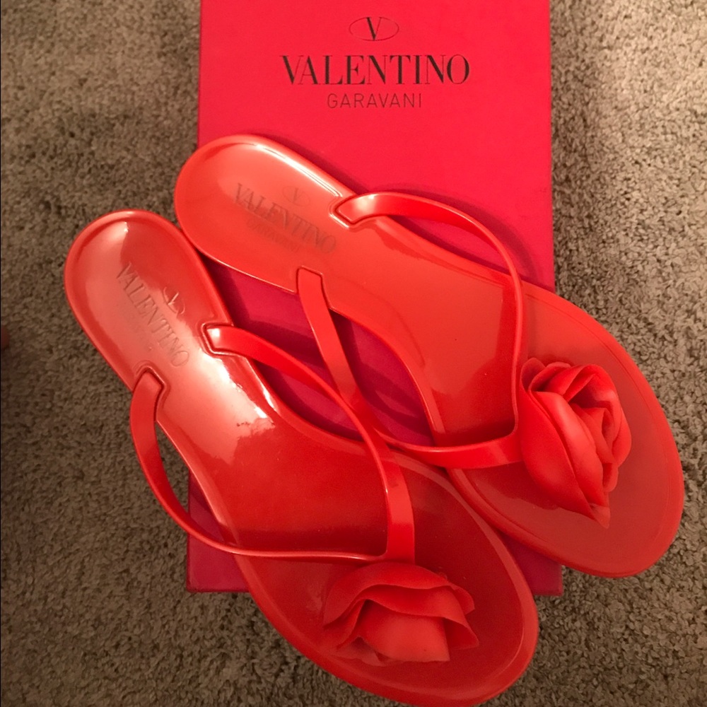 Valentino Red Rose Flip Flop
