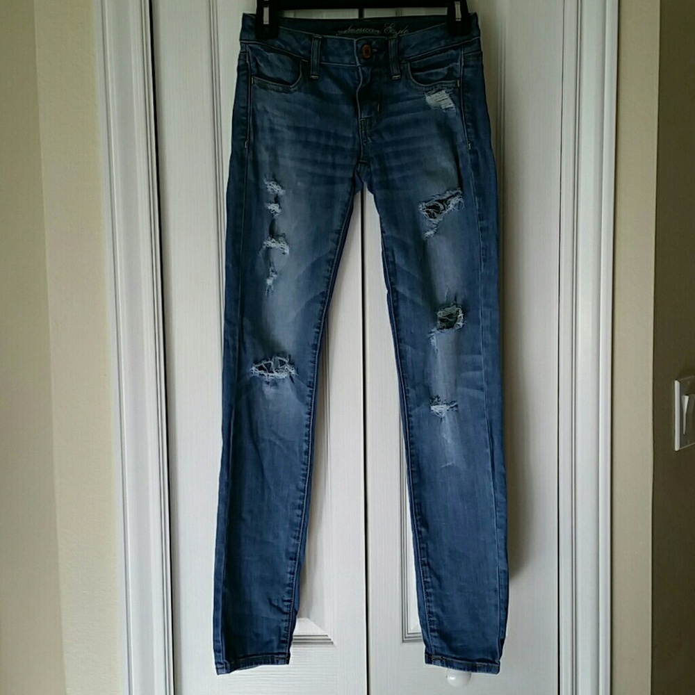 American eagle jegging sz00 destroyed style