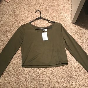 H&M long sleeve crop top