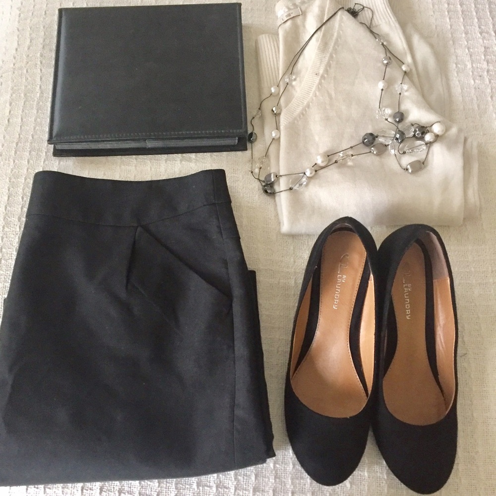 Black Nima Wedge Heels