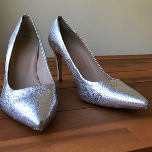 J. Crew Collection Cracked Metallic Leather Elsie