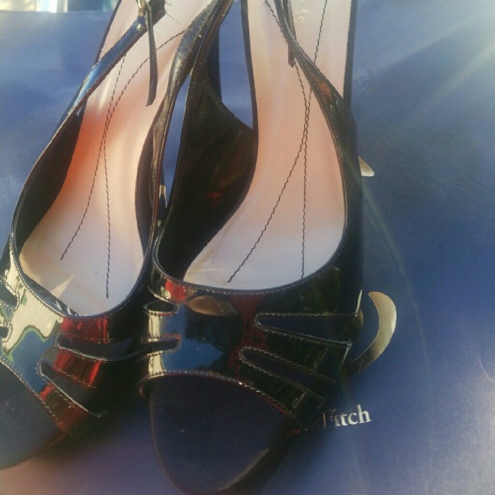 Kate Spade Patent Leather, Open to Pumps