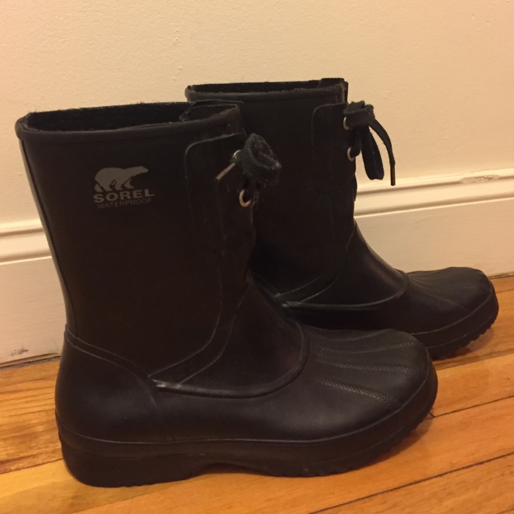 Sorel *Brand New* Black Rain Boots
