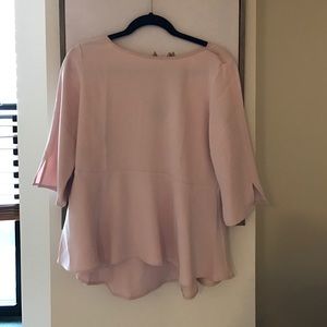 Blush Ann Taylor peplum blouse