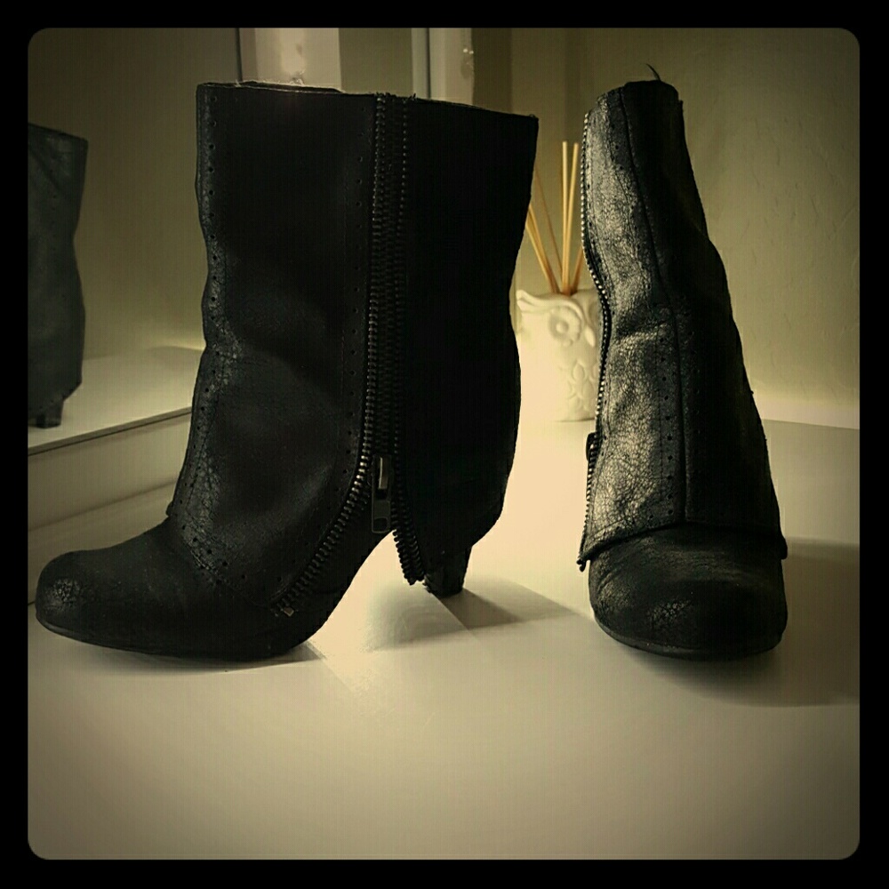 High heel ankle boots