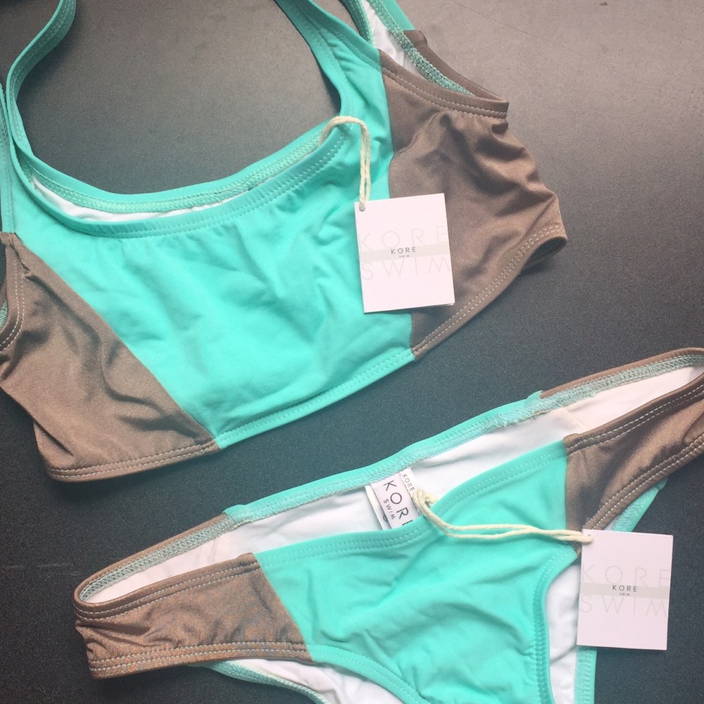 NWT Kore Swim sporty two tone bikini