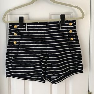 Jcrew high waisted nautical shorts