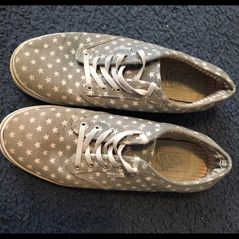 Gray Vans with White Stars