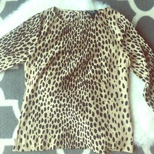 J. Crew Silk Blouse - cheetah print